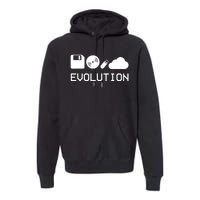 Technology Evolution Floppy Disk To The Cloud Premium Hoodie