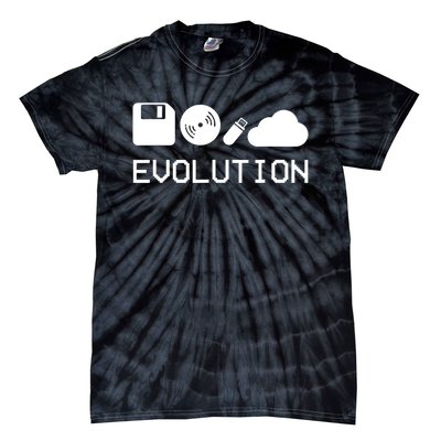 Technology Evolution Floppy Disk To The Cloud Tie-Dye T-Shirt