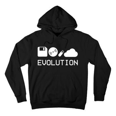 Technology Evolution Floppy Disk To The Cloud Tall Hoodie