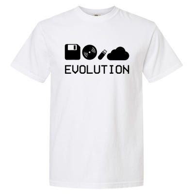 Technology Evolution Floppy Disk To The Cloud Garment-Dyed Heavyweight T-Shirt