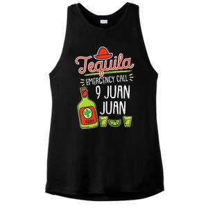 Tequila Emergency Funny Tequila Liquor Ladies PosiCharge Tri-Blend Wicking Tank