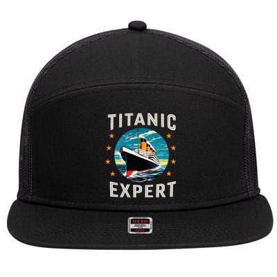 Titanic Expert Funny Rms Titanic Birthday 7 Panel Mesh Trucker Snapback Hat