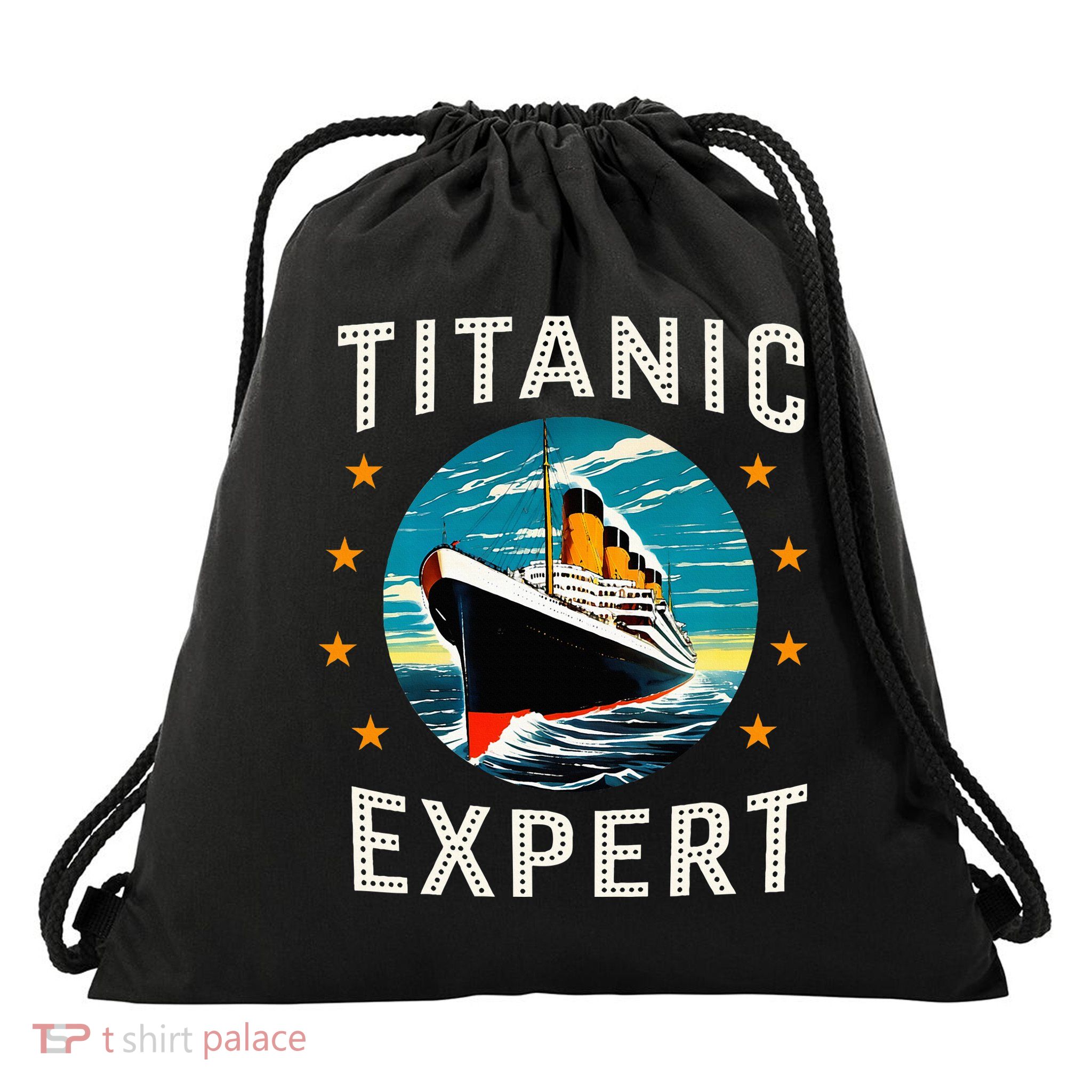 Titanic Expert Funny Rms Titanic Birthday Drawstring Bag