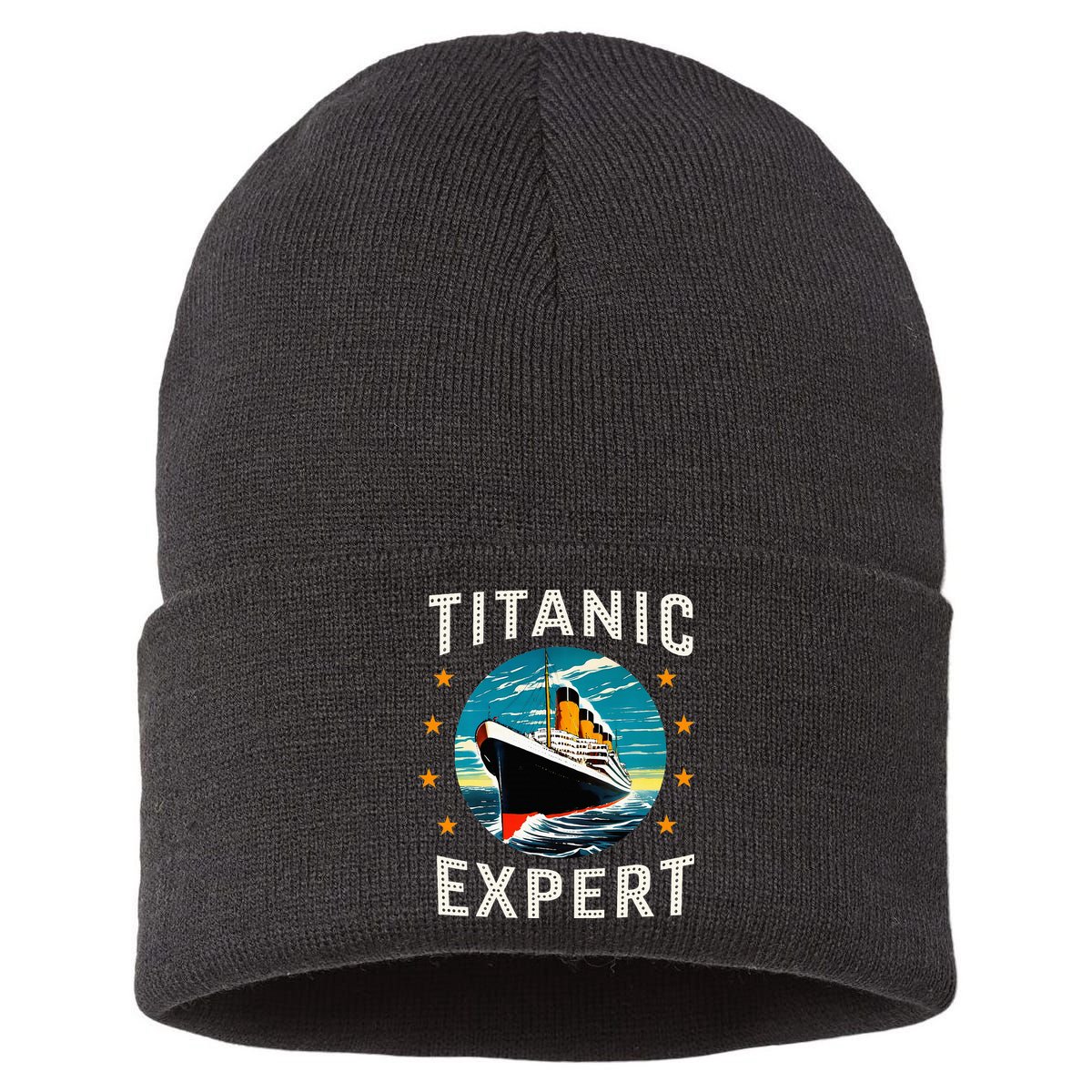 Titanic Expert Funny Rms Titanic Birthday Sustainable Knit Beanie