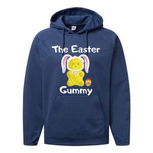 The Easter Gummy Bear Funny Easter Cute Yellow Performance Fleece Hoodie