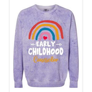 Teacher Early Hood Counselor Preschool Head Start Crew Cool Gift Colorblast Crewneck Sweatshirt