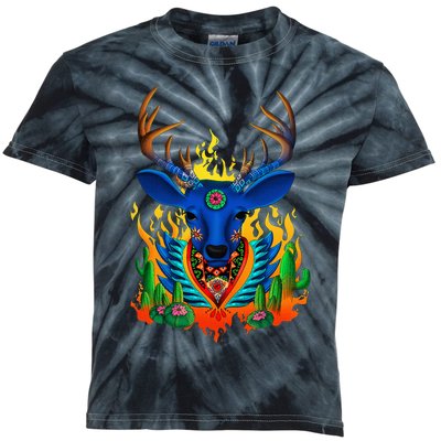 Third Eye Huichol Deer Kids Tie-Dye T-Shirt