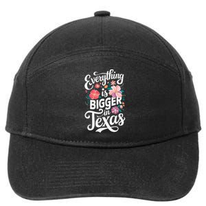 Texas Everything Is Bigger In Texas Usa State 7-Panel Snapback Hat