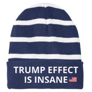 Trump Effect Is Insane Striped Beanie with Solid Band