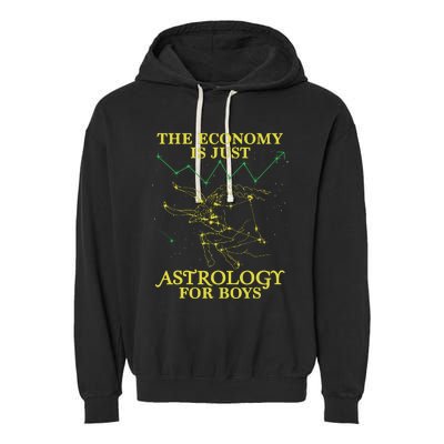 The Economy Is Just Astrology For Boy Garment-Dyed Fleece Hoodie