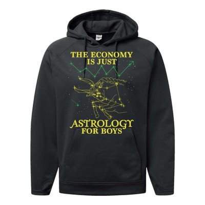 The Economy Is Just Astrology For Boy Performance Fleece Hoodie