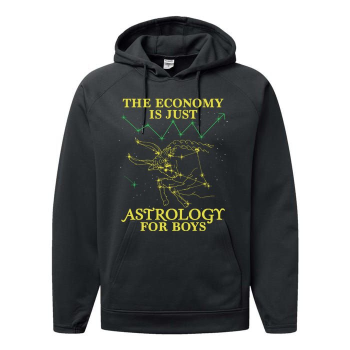 The Economy Is Just Astrology For Boy Performance Fleece Hoodie