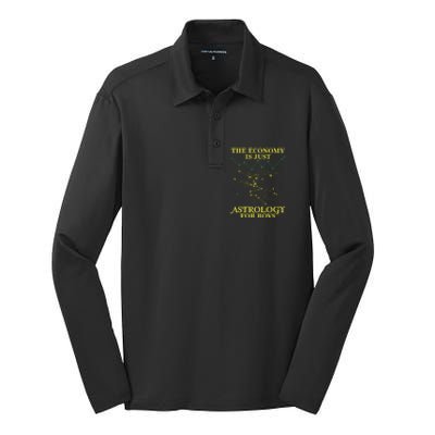 The Economy Is Just Astrology For Boy Silk Touch Performance Long Sleeve Polo