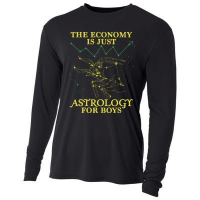 The Economy Is Just Astrology For Boy Cooling Performance Long Sleeve Crew