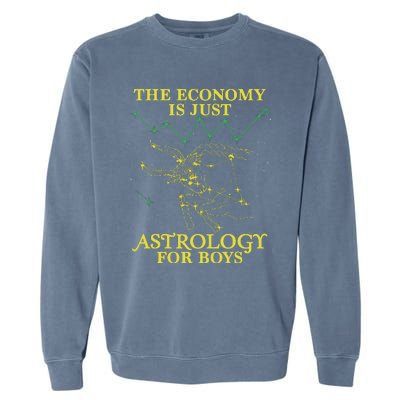 The Economy Is Just Astrology For Boy Garment-Dyed Sweatshirt