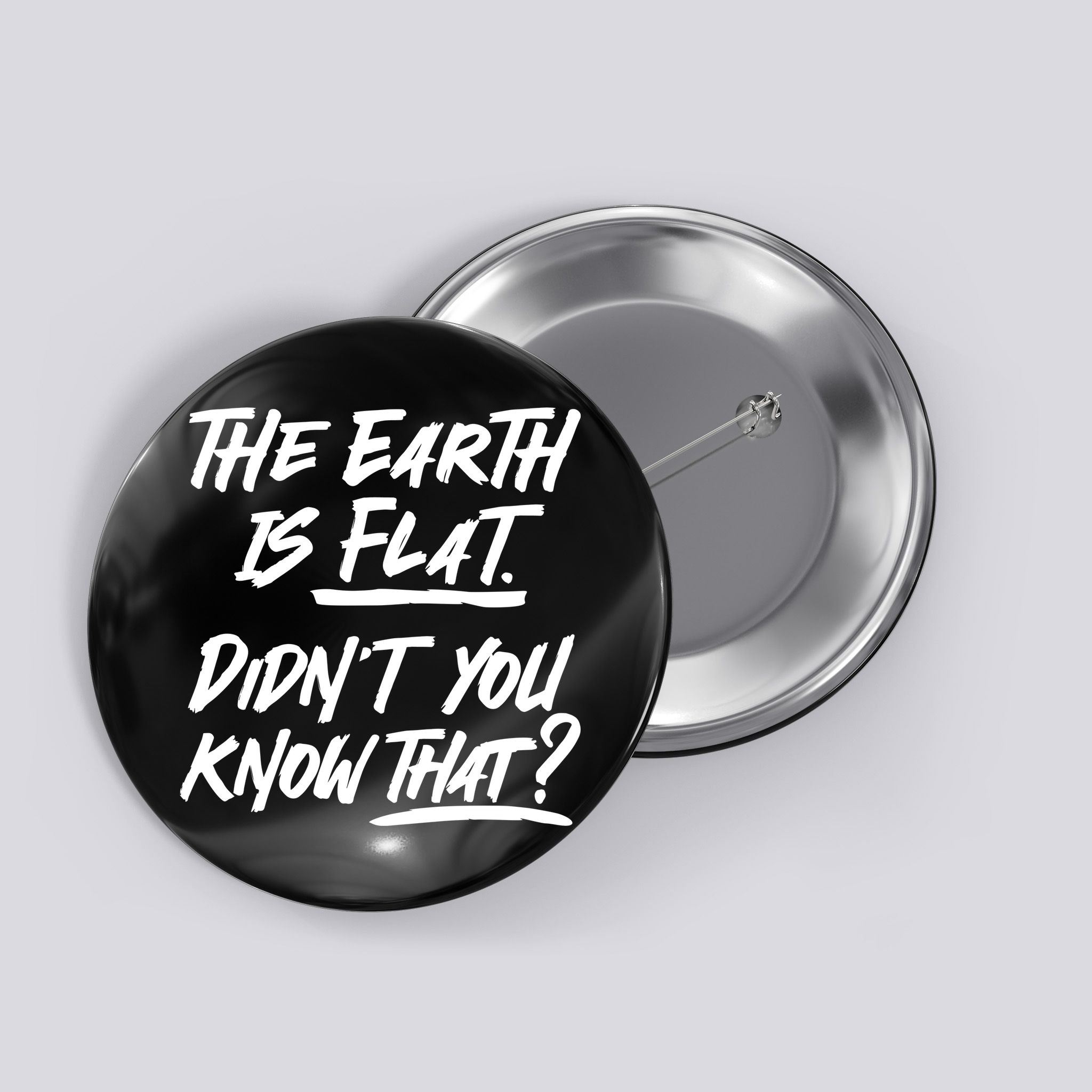 The Earth Is Flat Didnt You Know That Button