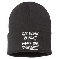 The Earth Is Flat Didnt You Know That Sustainable Knit Beanie