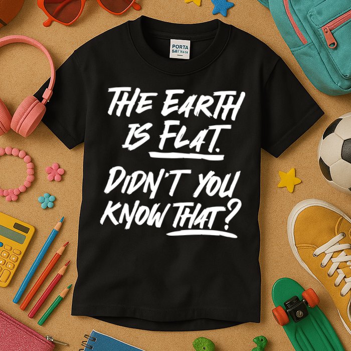 The Earth Is Flat Didnt You Know That Kids T-Shirt