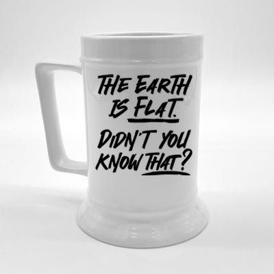 The Earth Is Flat Didnt You Know That Beer Stein