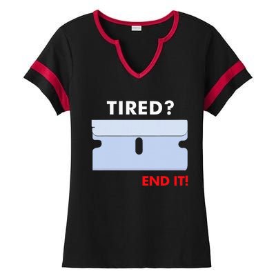 Tired End It New Ladies Halftime Notch Neck Tee