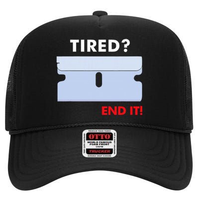 Tired End It New High Crown Mesh Back Trucker Hat