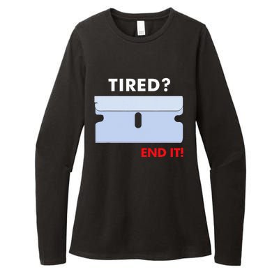 Tired End It New Womens CVC Long Sleeve Shirt