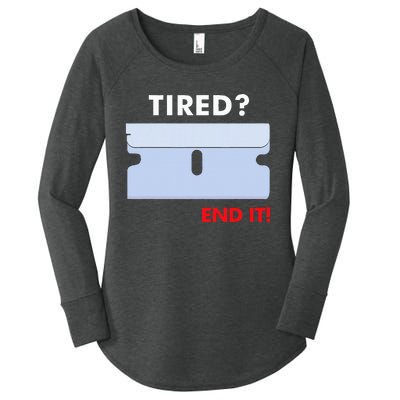 Tired End It New Women's Perfect Tri Tunic Long Sleeve Shirt