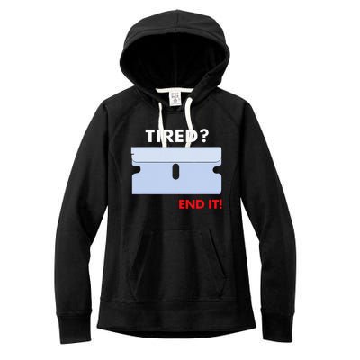 Tired End It New Women's Fleece Hoodie