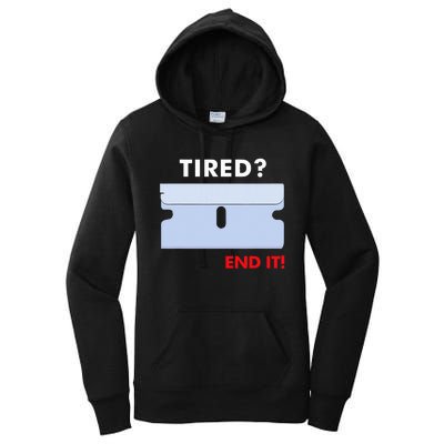 Tired End It New Women's Pullover Hoodie