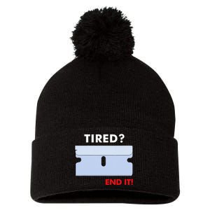 Tired End It New Pom Pom 12in Knit Beanie