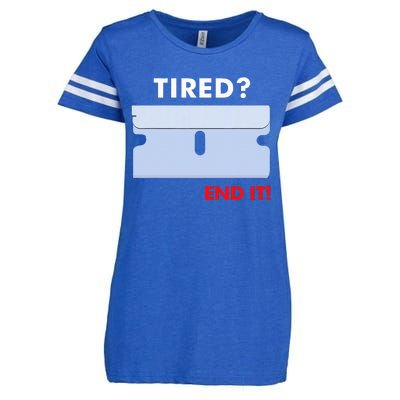 Tired End It New Enza Ladies Jersey Football T-Shirt