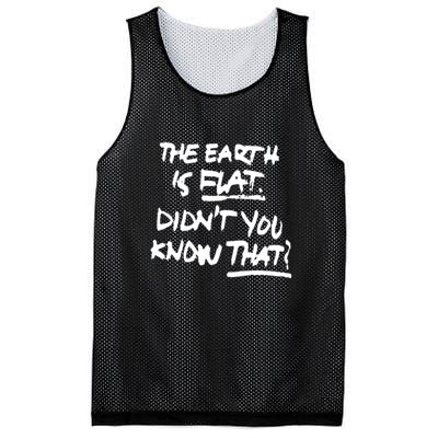 The Earth Is Flat DidnT You Know That Mesh Reversible Basketball Jersey Tank