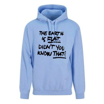 The Earth Is Flat DidnT You Know That Unisex Surf Hoodie