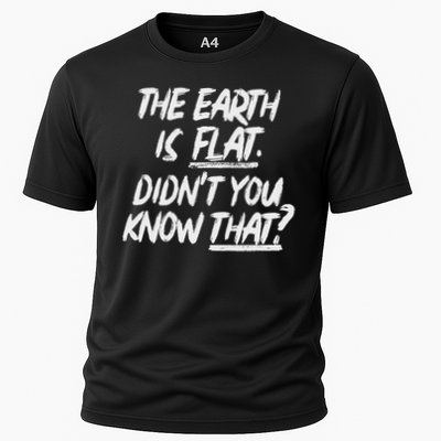 The Earth Is Flat Didn't You Know That Yoongi Flat Earth Cooling Performance Crew T-Shirt