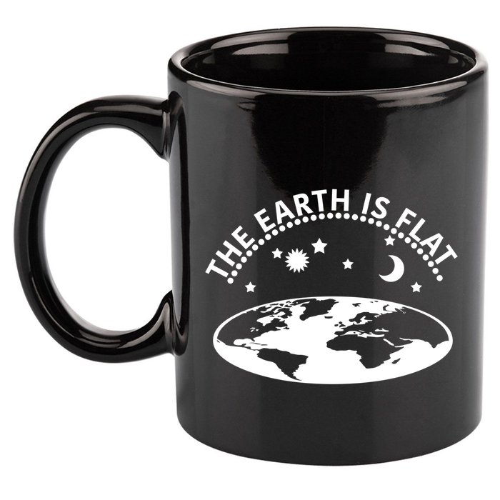 The Earth Is Flat Gift 11oz C Handle Ceramic Mug