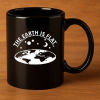 The Earth Is Flat Gift 11oz C Handle Ceramic Mug