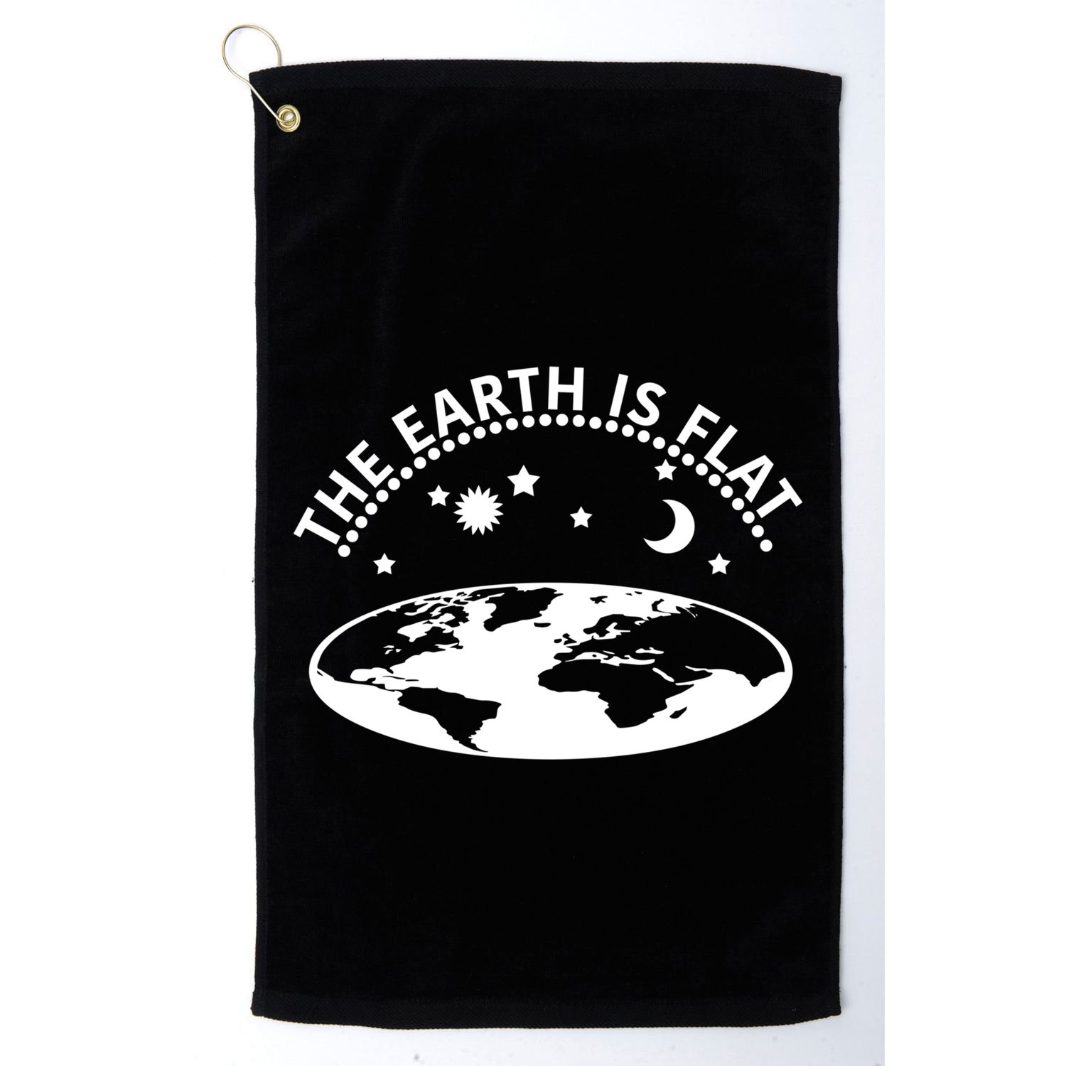 The Earth Is Flat Gift Golf Towel