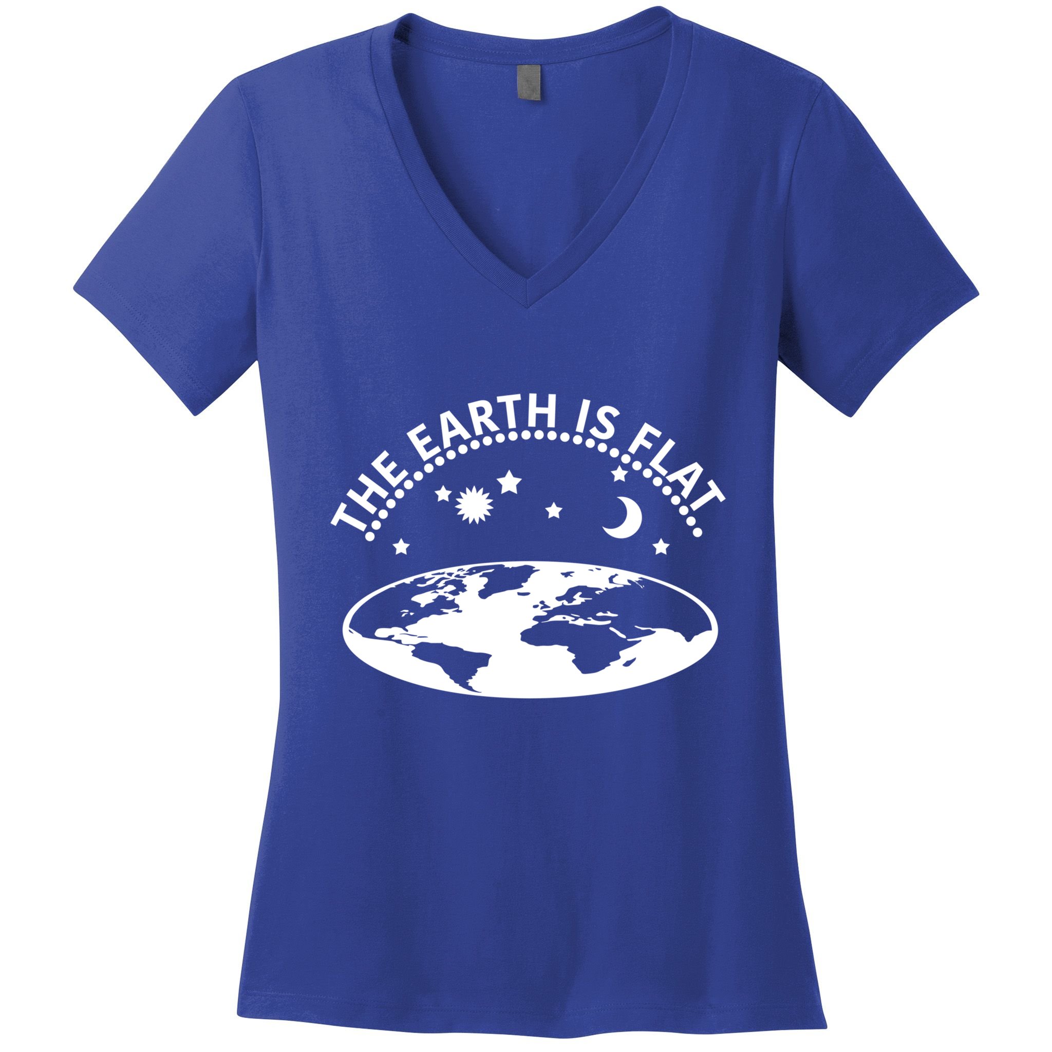The Earth Is Flat Gift Women's V-Neck T-Shirt