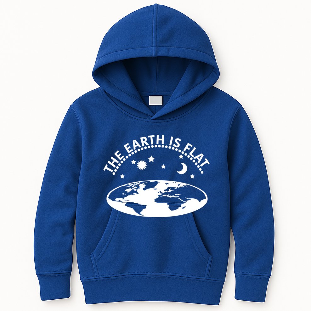The Earth Is Flat Gift Kids Hoodie
