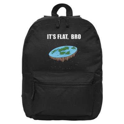 The Earth Is Flat Gifts ItS Flat Bro Ice Wall Flat Earth 16 in Basic Backpack