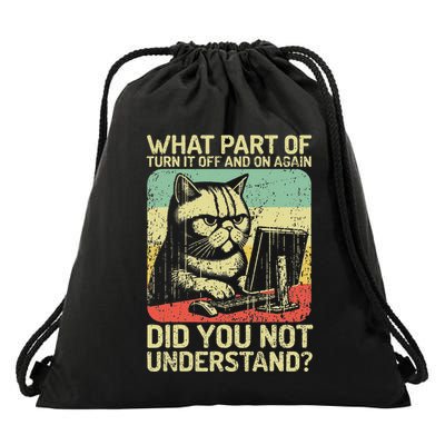 Tech Engineer I Turn Off And On Again I Computer It Guy Drawstring Bag
