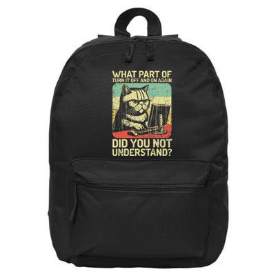 Tech Engineer I Turn Off And On Again I Computer It Guy 16 in Basic Backpack