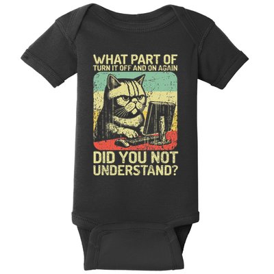 Tech Engineer I Turn Off And On Again I Computer It Guy Baby Bodysuit
