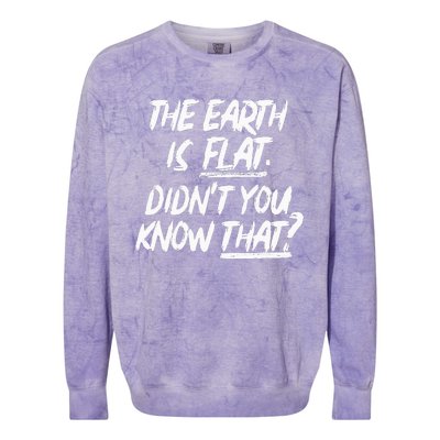 The Earth Is Flat DidnT You Know That Yoongi Flat Earth Colorblast Crewneck Sweatshirt