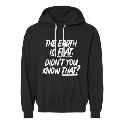 The Earth Is Flat DidnT You Know That Yoongi Flat Earth Garment-Dyed Fleece Hoodie
