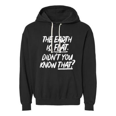 The Earth Is Flat DidnT You Know That Yoongi Flat Earth Garment-Dyed Fleece Hoodie