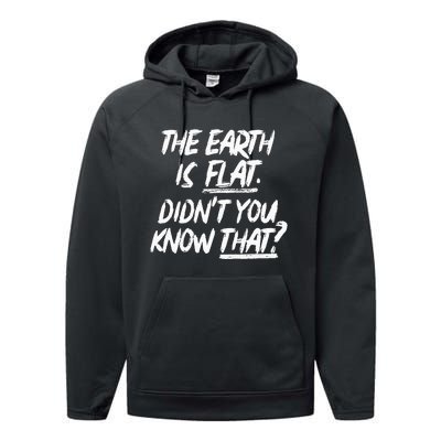 The Earth Is Flat DidnT You Know That Yoongi Flat Earth Performance Fleece Hoodie