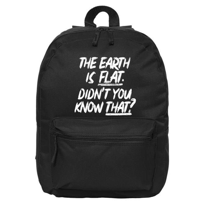 The Earth Is Flat DidnT You Know That Yoongi Flat Earth 16 in Basic Backpack