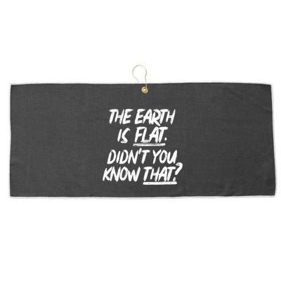 The Earth Is Flat DidnT You Know That Yoongi Flat Earth Large Microfiber Waffle Golf Towel