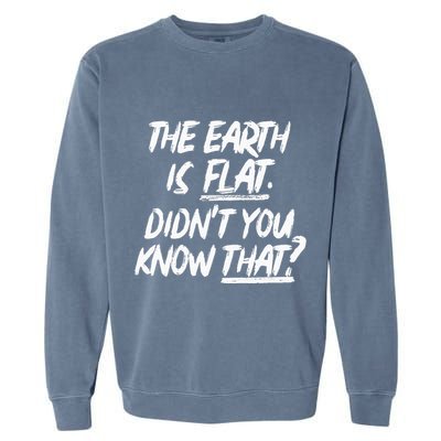The Earth Is Flat DidnT You Know That Yoongi Flat Earth Garment-Dyed Sweatshirt